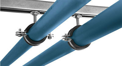 Uchwyt nierdzewny DUO M8/M10 z gumą EPDM - montaż instalacji