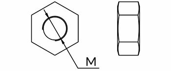 Rysunek techniczny nakrętki