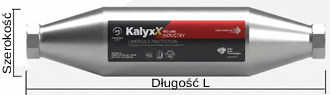 Wymiary odkamieniacza przemysłowego IPS KalyxX RedLine 6/4 i 2 cale
