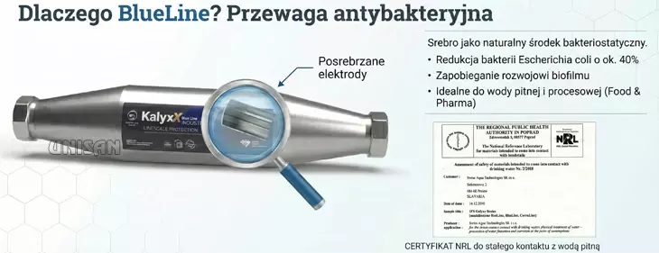 Odkamieniacz i uzdatniacz przemysłowy IPS KalyxX BlueLine gwintowany