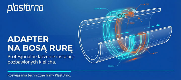Adapter na bosą rurę 50/50 – odtworzenie kielicha PP DN 50, Plast Brno CRP5500