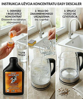 Instrukcja użycia środka odkamieniającego DESCALER