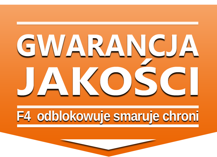F4 smaruje, zabezpiecza, odtłuszcza - gwarancja jakości