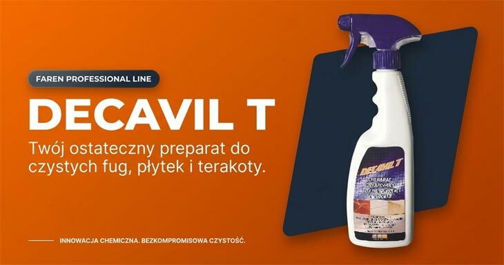 DECAVIL T na trudne zabrudzenia w fugach i szczelinach płytek