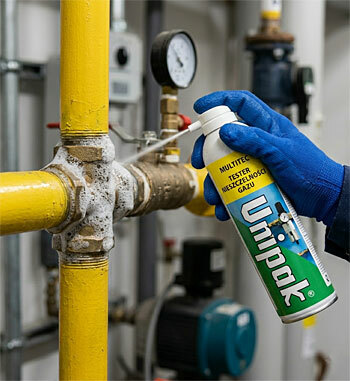 Multitec podczas wykrywania nieszczelności gazu