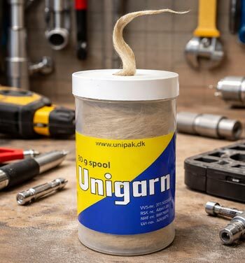 Pakuły lniane Unipak w warsztacie instalacyjnym