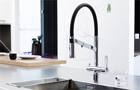 Bateria kuchenna trójdrożna ChefWT z funkcją filtracji wody