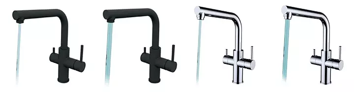 Bateria trójdrożna FlowWT do systemu filtracji Pure Clever w kolorach chrom lub czarny mat