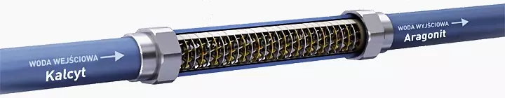IPS KalyxX RedLine - woda wejściowa kalcyt woda wyjściowa aragonit