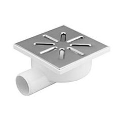 Wpust podłogowy  150x150 odpływ 50mm boczny, ruszt nierdzewny